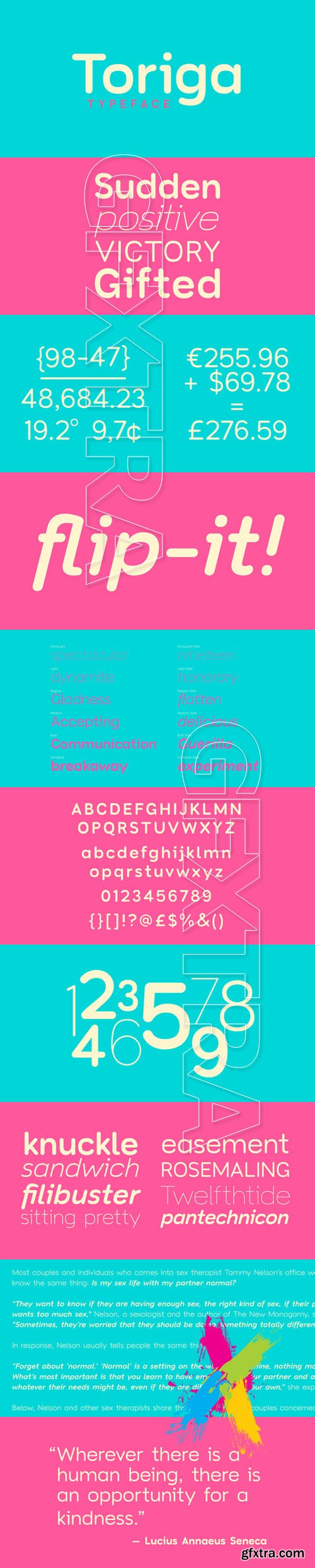 Toriga font family $150