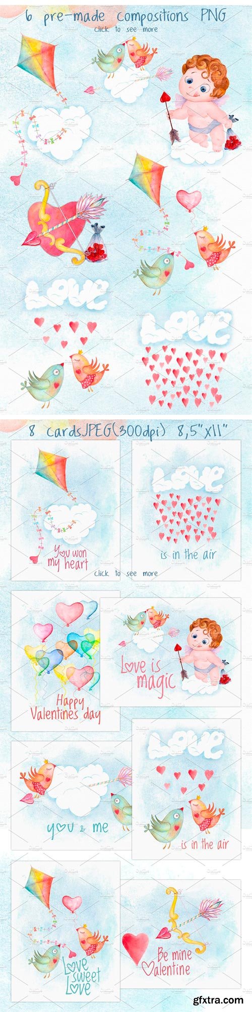 CM 1166614 - Valentines Day Love Watercolor Set