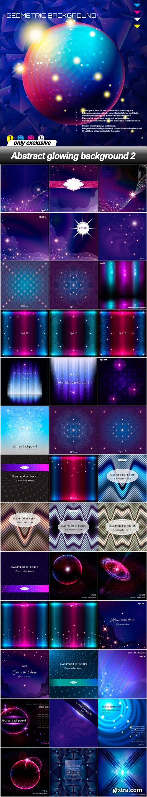 Abstract glowing background 2 - 40 EPS