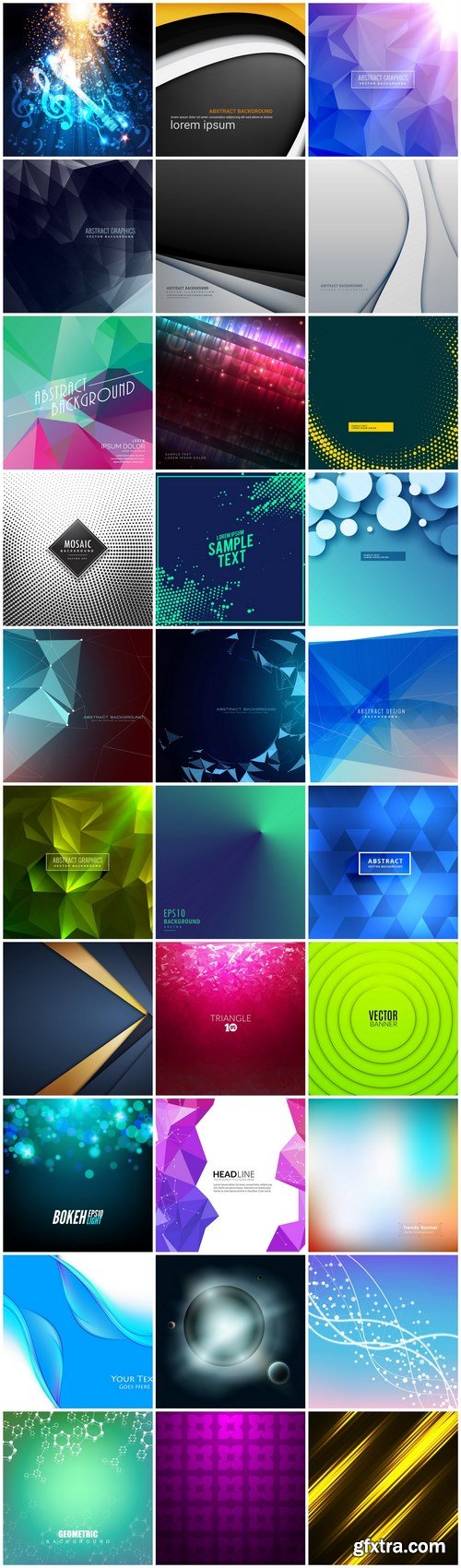 Abstract Background Collection #215 - 30 Vector