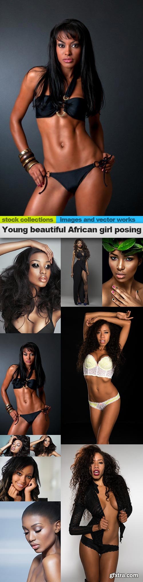 Young beautiful African girl posing, 10 x UHQ JPEG