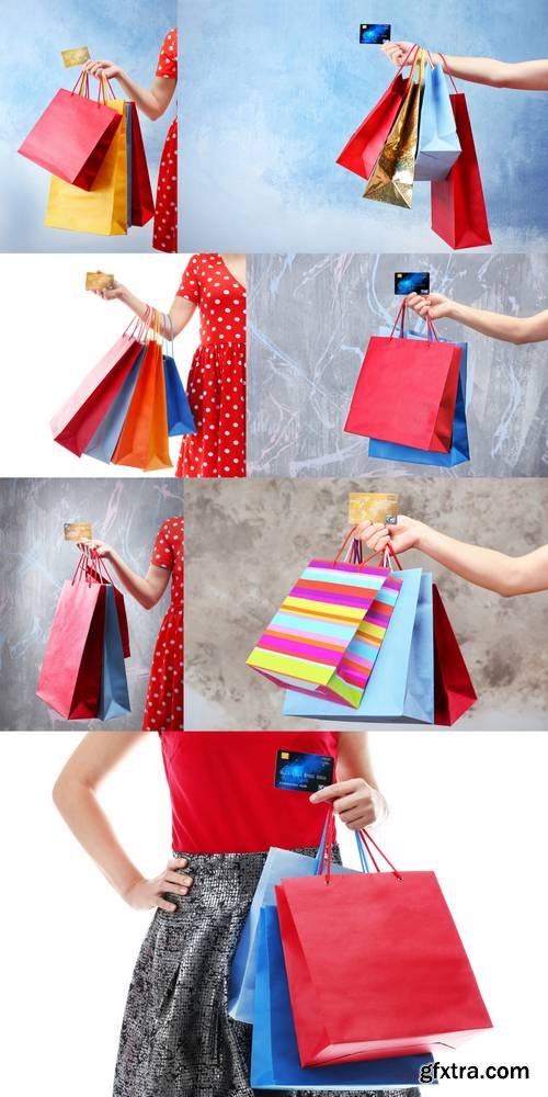 Woman Holding Shopping Bags