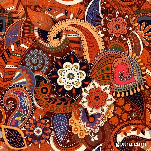 Colorful Paisley Seamless Pattern