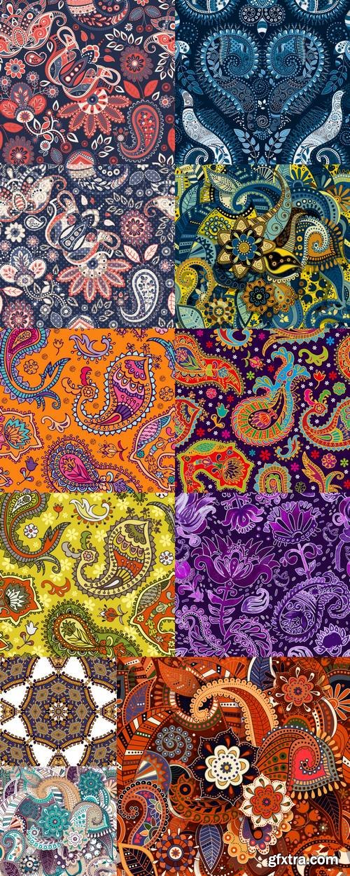 Colorful Paisley Seamless Pattern