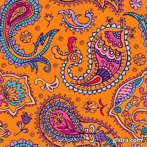 Colorful Paisley Seamless Pattern