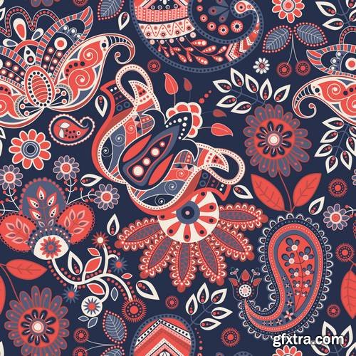 Colorful Paisley Seamless Pattern