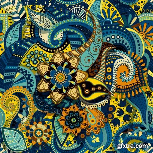 Colorful Paisley Seamless Pattern