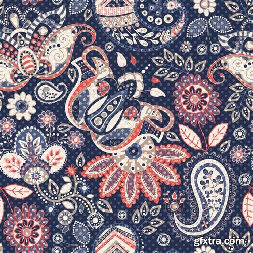 Colorful Paisley Seamless Pattern