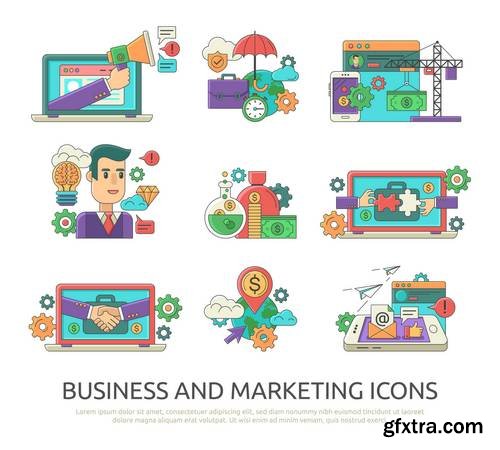 Start Up Business Icon and Logos - Internet Marketing