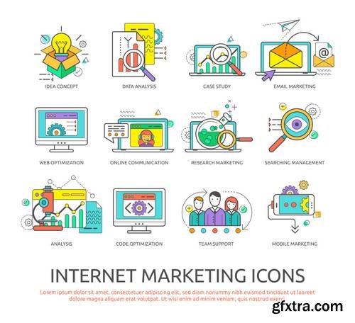 Start Up Business Icon and Logos - Internet Marketing