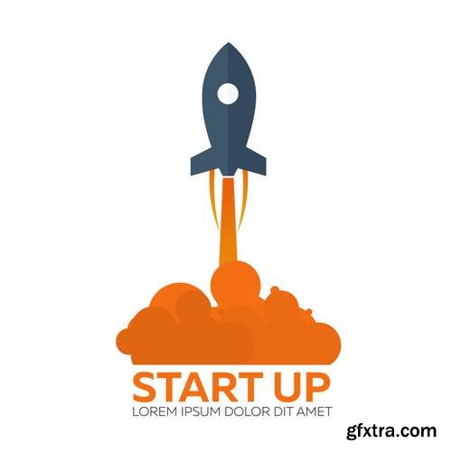 Start Up Business Icon and Logos - Internet Marketing