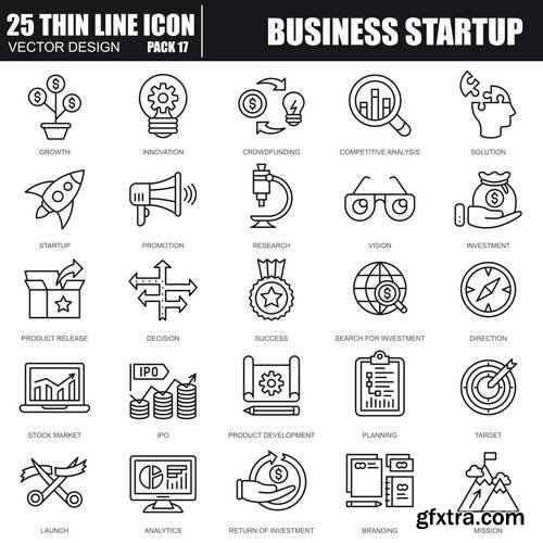 Start Up Business Icon and Logos - Internet Marketing