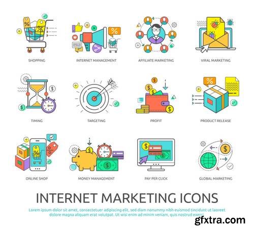 Start Up Business Icon and Logos - Internet Marketing