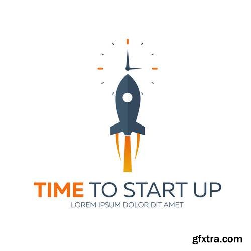 Start Up Business Icon and Logos - Internet Marketing