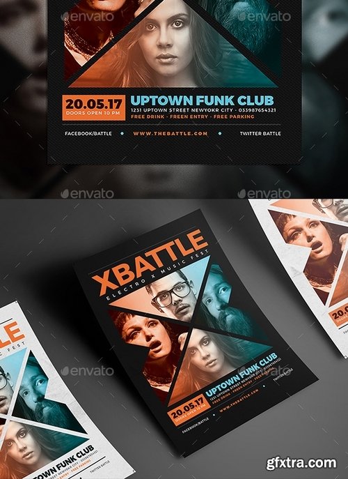 GraphicRiver - X Battle Music Flyer 17373429