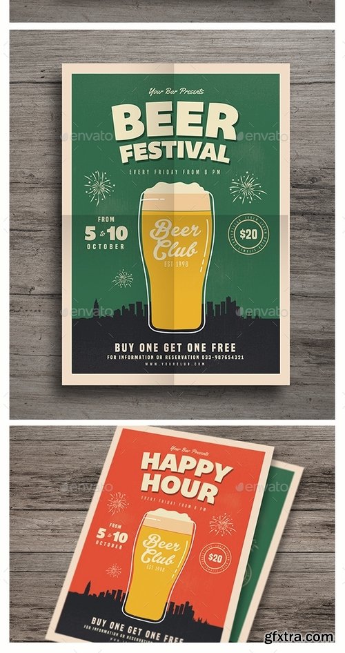 GraphicRiver - Happy Hour Beer Festival Flyer 18243600