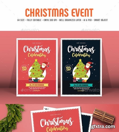 GraphicRiver - Christmas Celebration Flyer 18940237