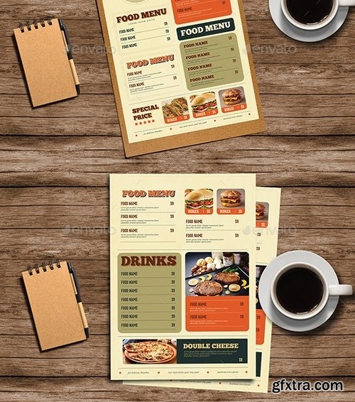 GraphicRiver - Retro Diner Food menu 18701881