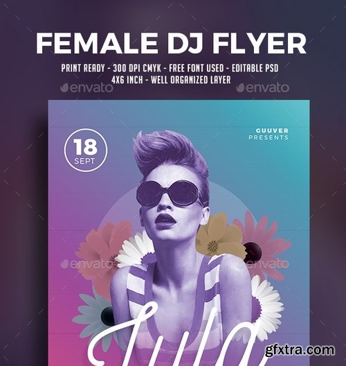 GraphicRiver - Female Dj Party Flyer 19335538