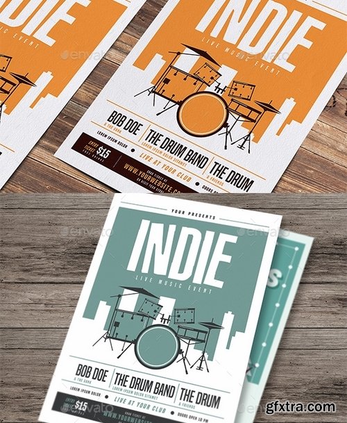 GraphicRiver - Indie Drum Music Flyer 19269401