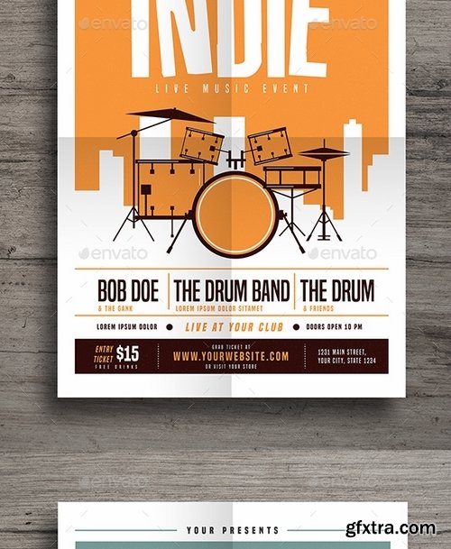 GraphicRiver - Indie Drum Music Flyer 19269401