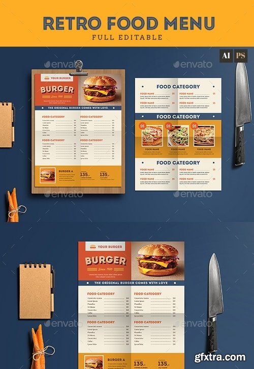 GraphicRiver - Retro Food Menu 19330406