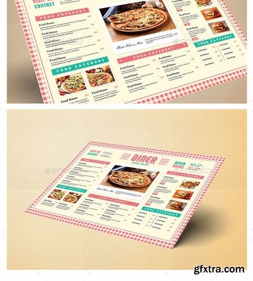 GraphicRiver - Modern Retro Picnic Cardboard Menu 19229600