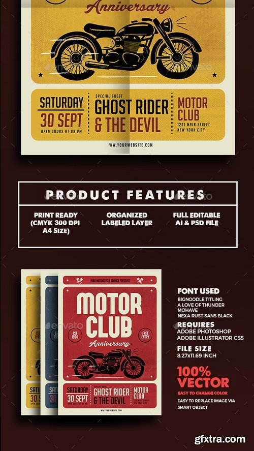 GraphicRiver - Motorclub Flyer 15231985