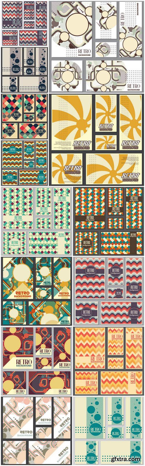 Retro Vintage Card Banners - 15 Vector