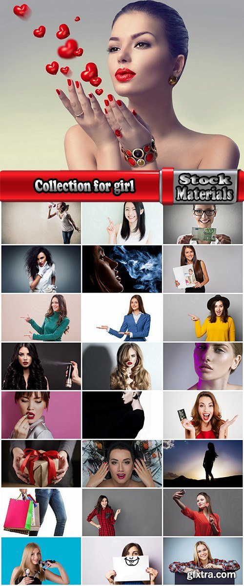 Collection for advertising girl fashion model hairstyle billboard banner sign indication for products 25 HQ Jpeg