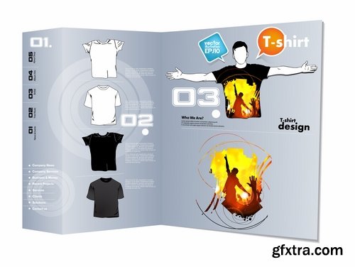 Collection image for clothes image for T-shirt template example stickers 3-25 EPS