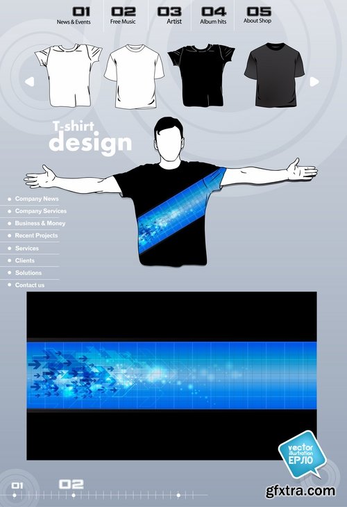 Collection image for clothes image for T-shirt template example stickers 3-25 EPS