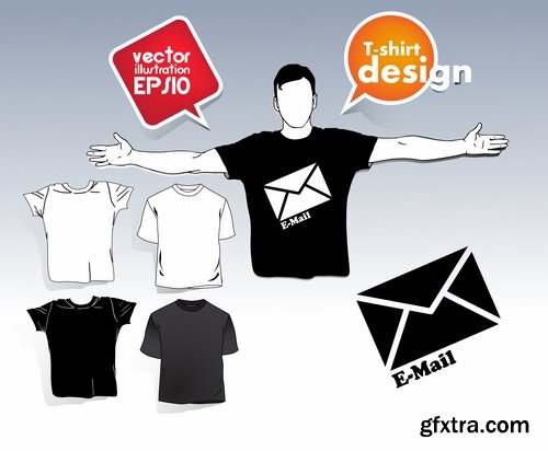 Collection image for clothes image for T-shirt template example stickers 3-25 EPS