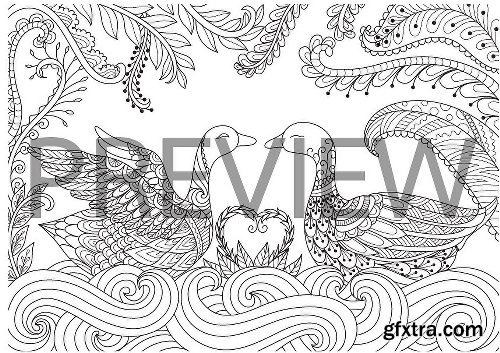 CreativeMarket 50% OFF for 35 Valentine's coloring 1250917