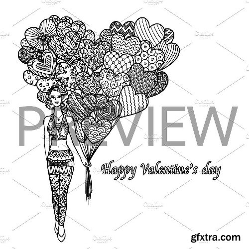 CreativeMarket 50% OFF for 35 Valentine's coloring 1250917