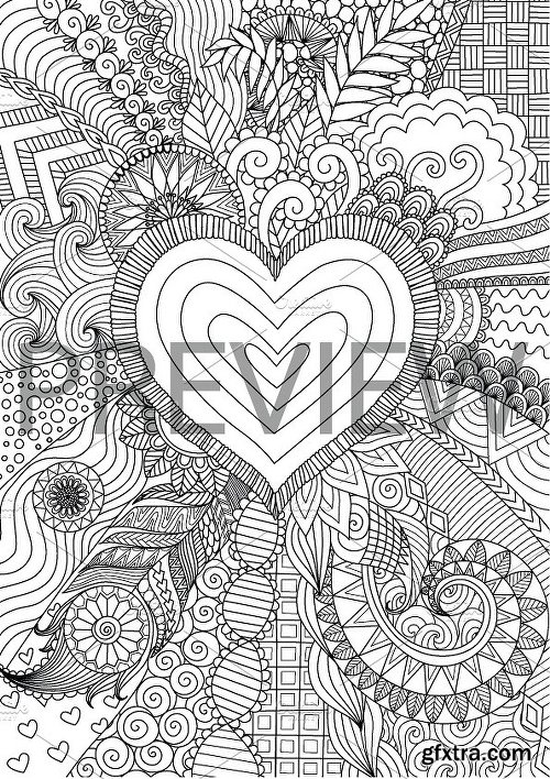 CreativeMarket 50% OFF for 35 Valentine's coloring 1250917