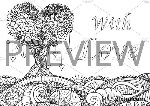 CreativeMarket 50% OFF for 35 Valentine's coloring 1250917