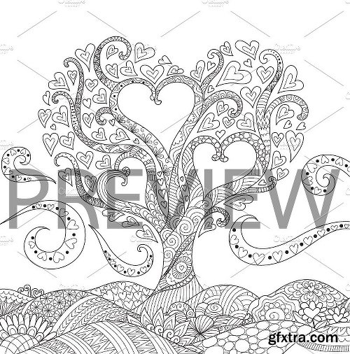 CreativeMarket 50% OFF for 35 Valentine's coloring 1250917