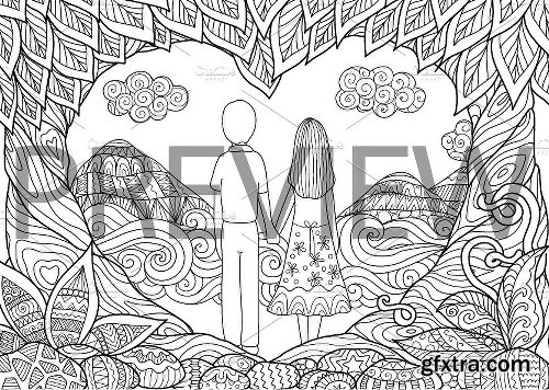 CreativeMarket 50% OFF for 35 Valentine's coloring 1250917