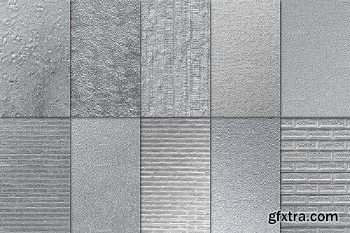 CreativeMarket 50 Silver Foil Textures/Backgrounds 1239076