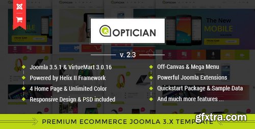 ThemeForest Vina Optician - Premium eCommerce Joomla Template 10335945