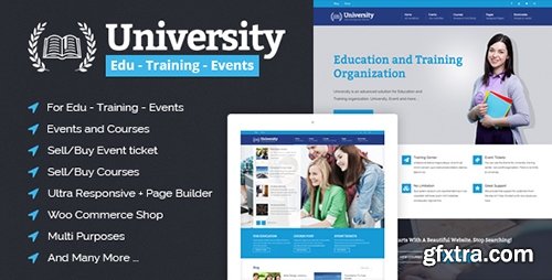 ThemeForest - University v1.0 - Education, Event and Course HTML Template - 19237546