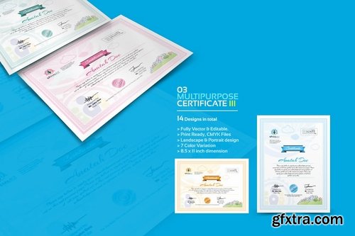 GraphicRiver - Modern Multipurpose Certificates v2 5422490