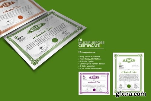 GraphicRiver - Modern Multipurpose Certificates v2 5422490