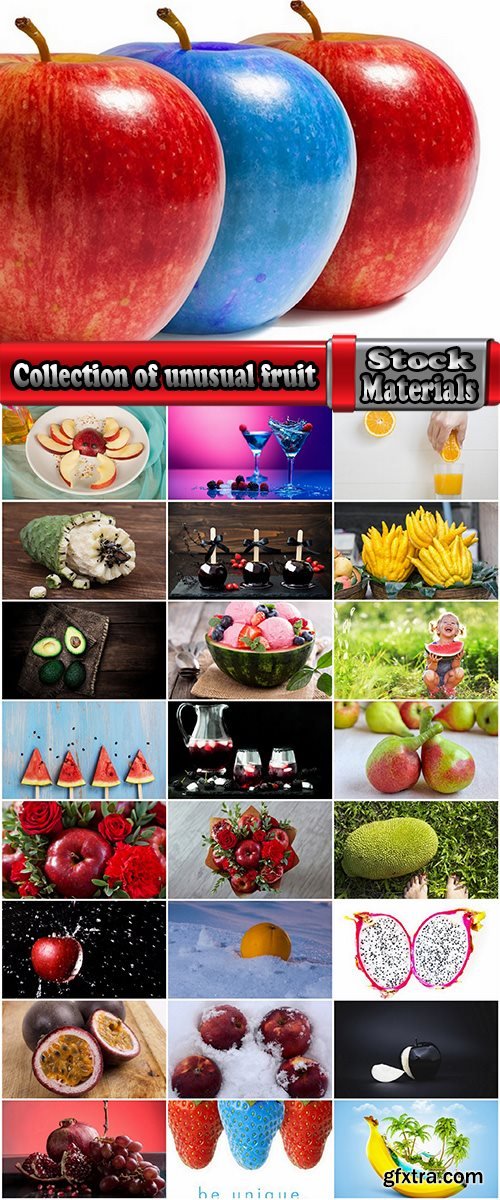 Collection of unusual fruit apple berry mulberry juice chocolate banana watermelon 25 HQ Jpeg