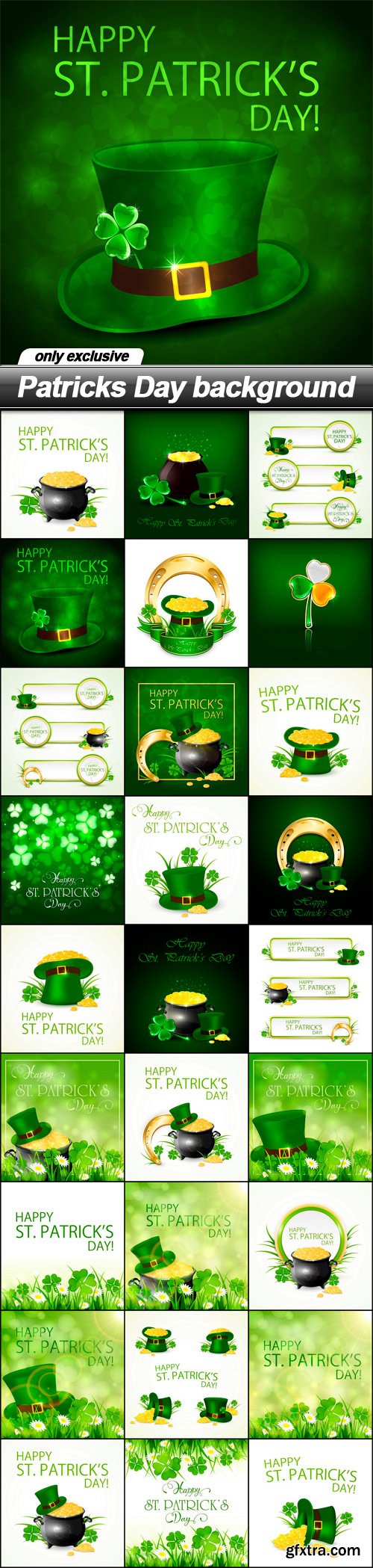 Patricks Day background - 27 EPS