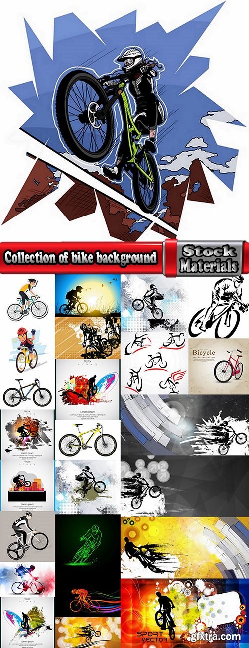 Collection of bike background is an example of a template pattern on clothes sport wheel 25 EPS