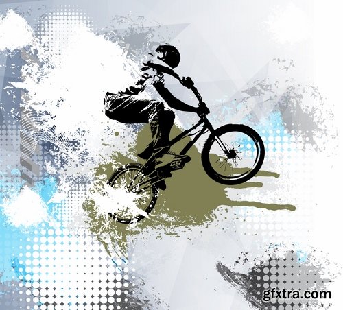 Collection of bike background is an example of a template pattern on clothes sport wheel 25 EPS