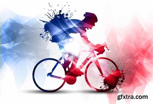 Collection of bike background is an example of a template pattern on clothes sport wheel 25 EPS