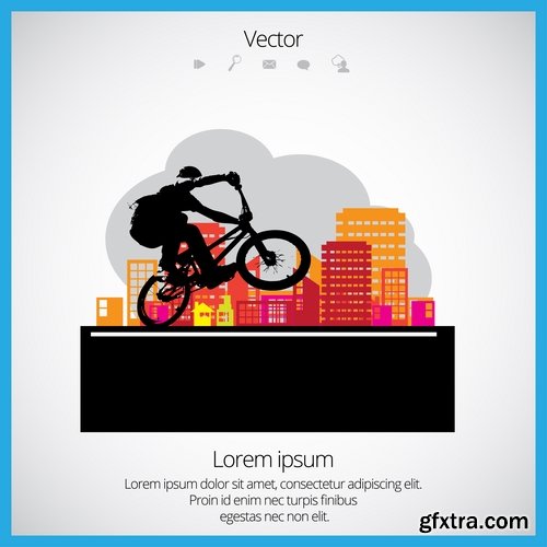 Collection of bike background is an example of a template pattern on clothes sport wheel 25 EPS